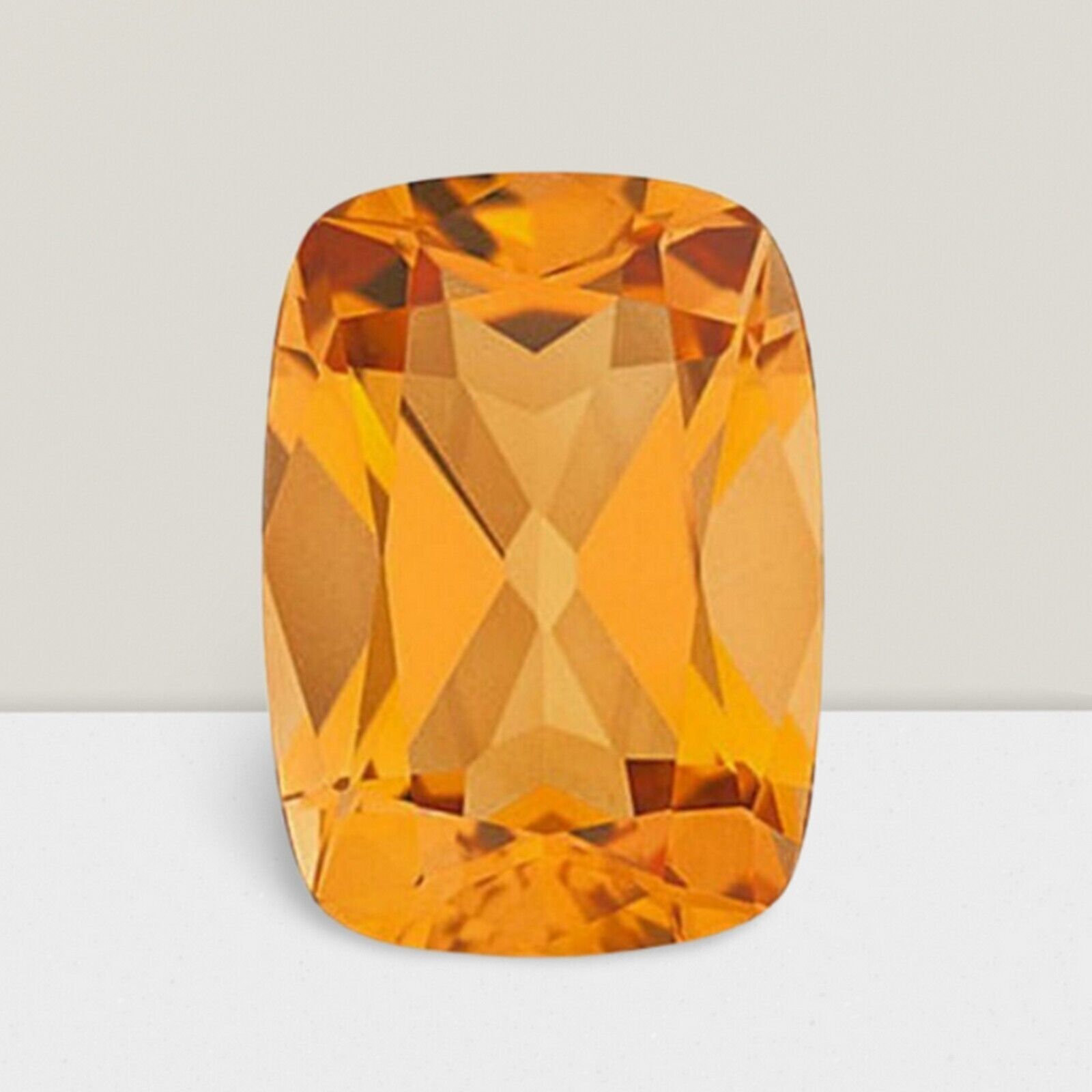 Citrine Cushion Cut Gemstone 4.1 Cts – 11×9 mm Lustrous Loose Gem