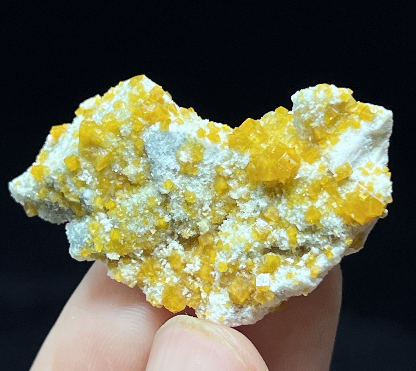 39mm Orange Chabasite crystals on Feldspar, Natural Mineral Specimen