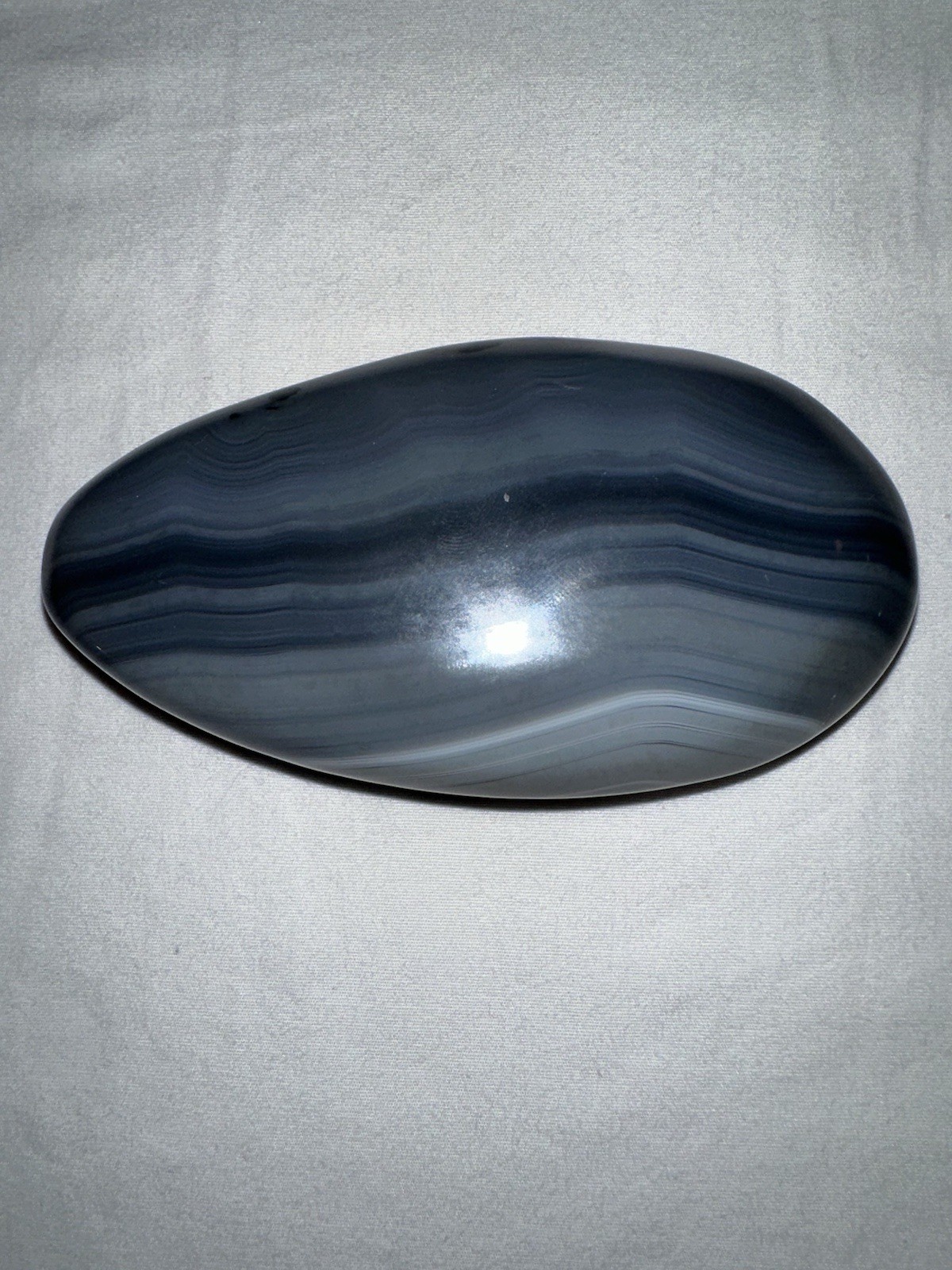 Botswana Agate Crystal Palmstone 3.813” long / 6.1 oz