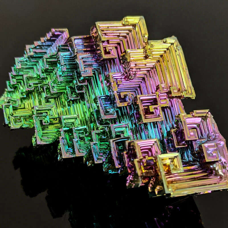 70g Natural Rainbow Titanium Bismuth Crystal Cluster Rock Electroplate Specimen