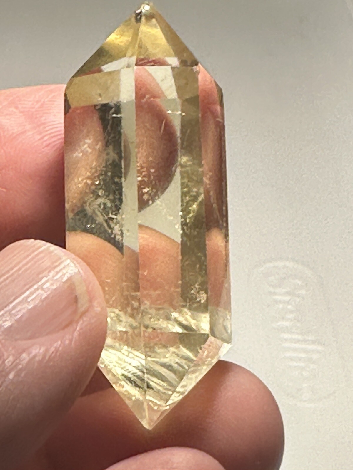 46mm 19 grams Polished Citrine Double Terminated Point Crystal Healing