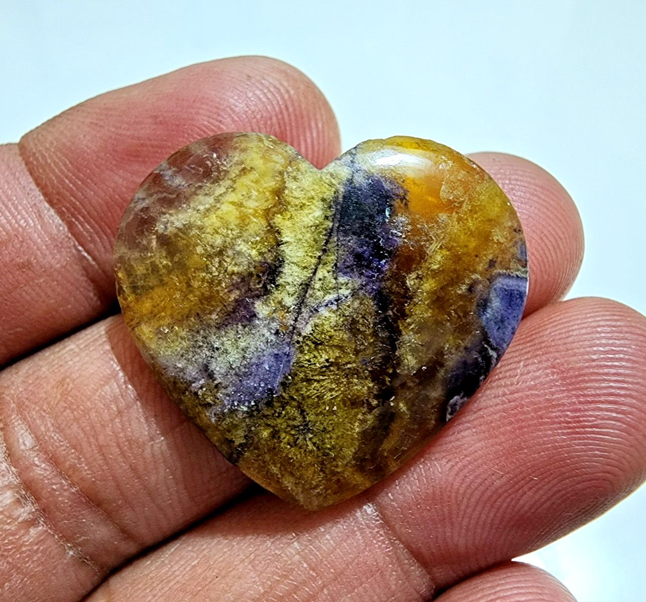 Fabulous Brown Tiger Eye Heart Shape Cabochon 36 Crt Loose Gemstone