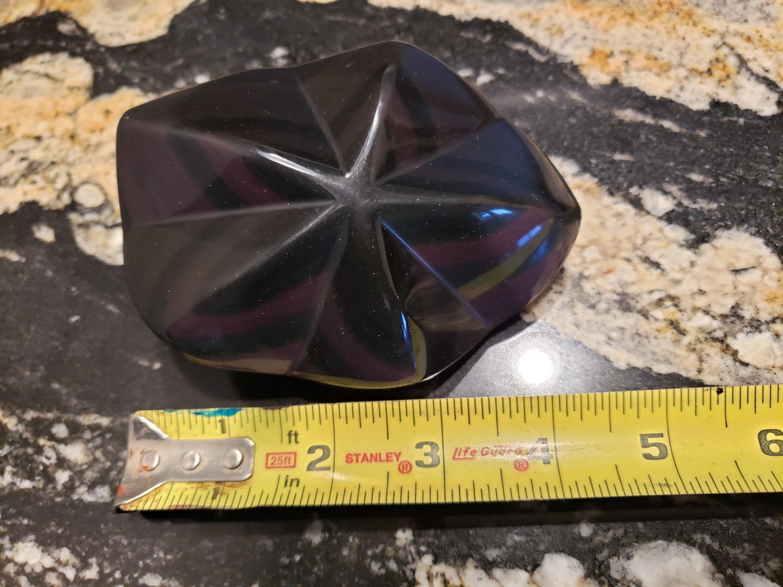 4.5″ Rainbow Obsidian Crystal Puffy Star Free Form, 518g or 1.1 lb