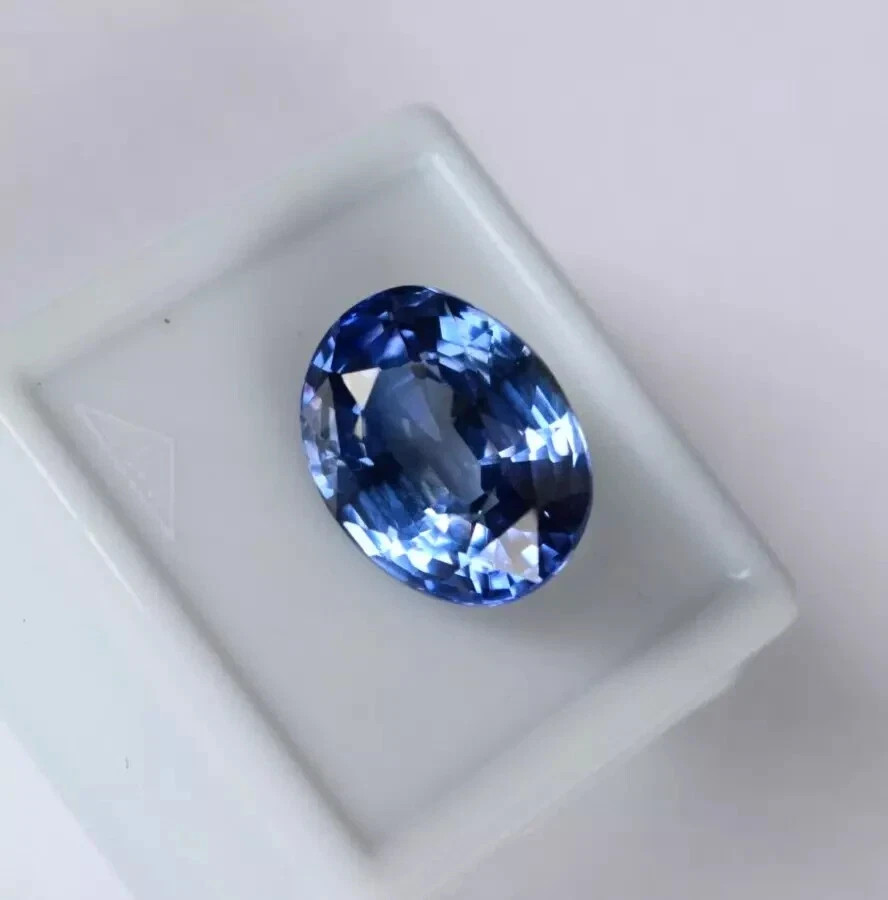 Flawless 7.7 Ct+Ceylon Natural Blue Sapphire Oval Cut Certified Loose Gemstone