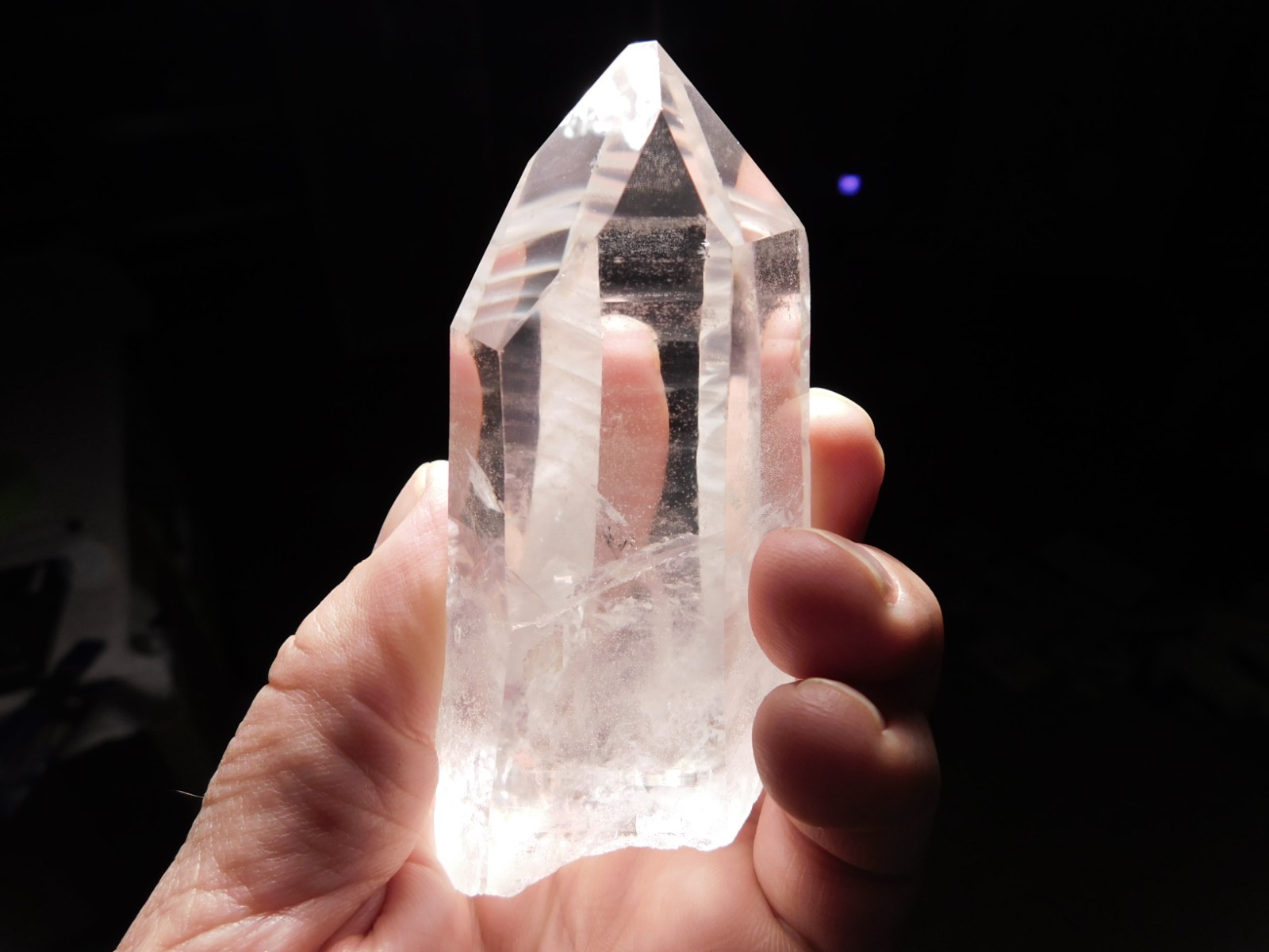 LARGER! SUPER Translucent LEMURIAN Quartz Crystal From Brazil 303gr