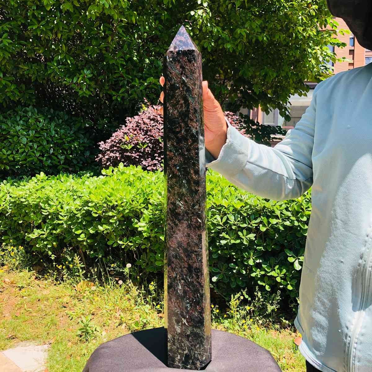 14.32LB Natural Fireworks Stone Obelisk Quartz Tower Crystal Wand Point Healing