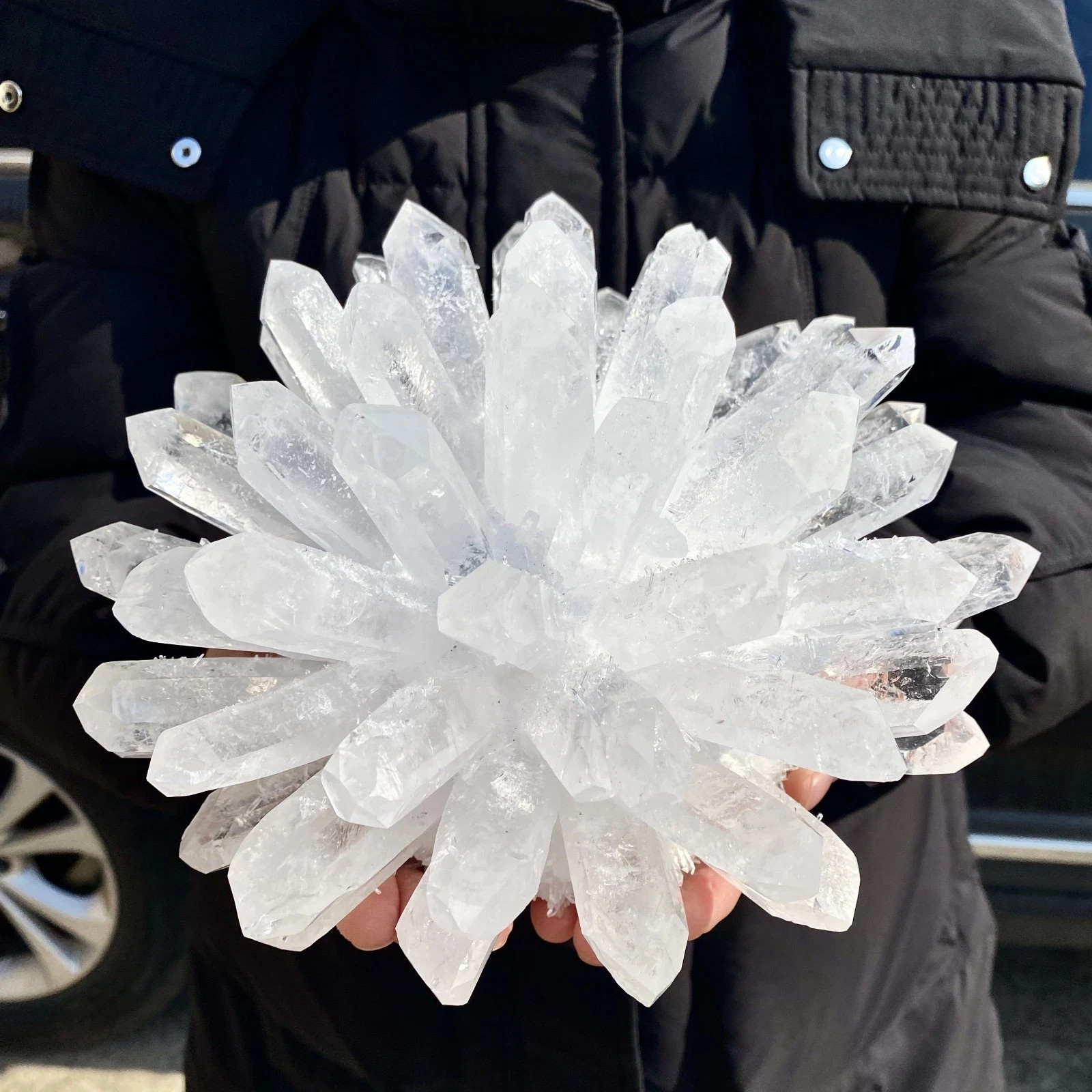 New Find white Phantom Quartz Crystal Cluster Mineral Specimen Healing 10LB+ 1pc