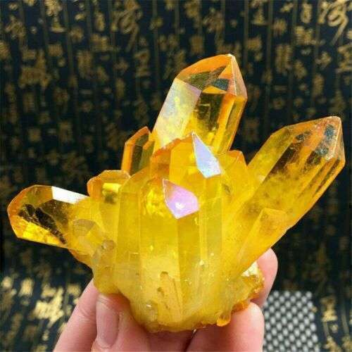 Natural Blue Purple Crystal Quartz Cluster Stone Mineral Healing Specimen Decor