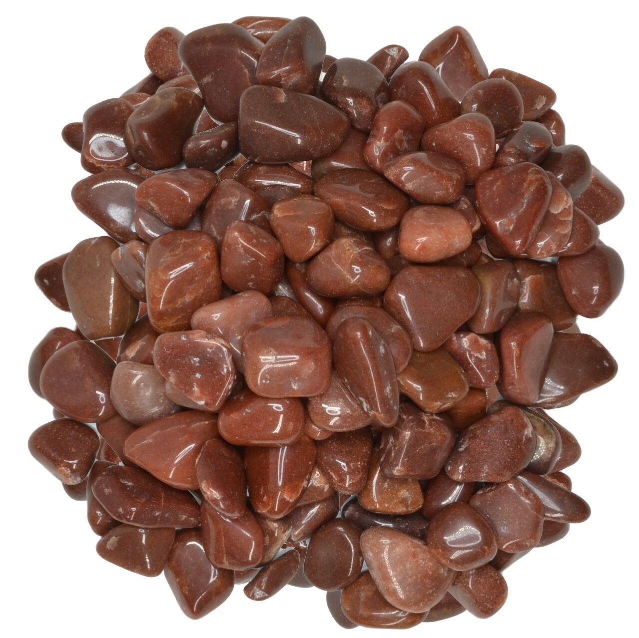 1 lb Red Aventurine Tumbled Stones – Grade 1 – XSmall – 0.5″ to .75″ Avg.