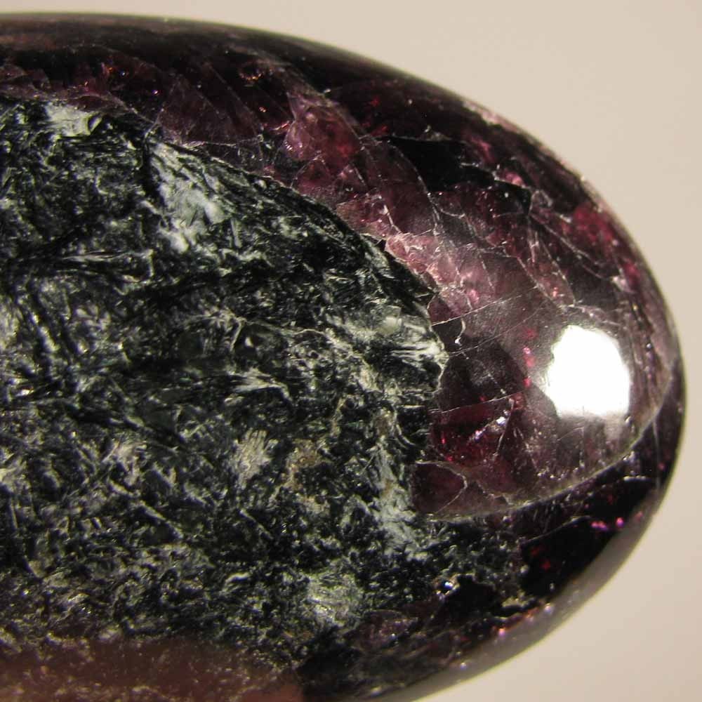 2.1″ Red RHODOLITE GARNET Crystal Polished Palm Stone – India
