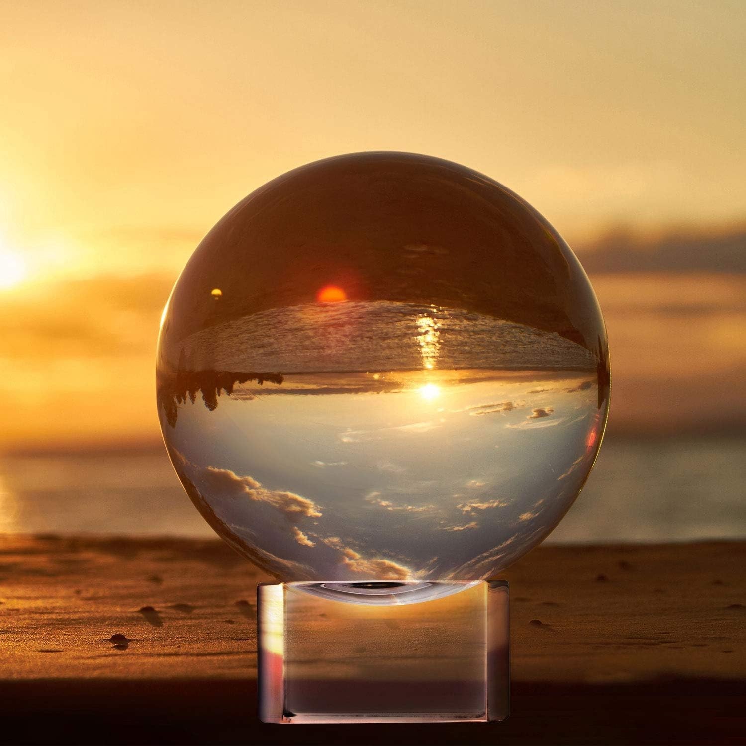 2 Pack Crystal Ball Stands with Camber Concave Design for Display
