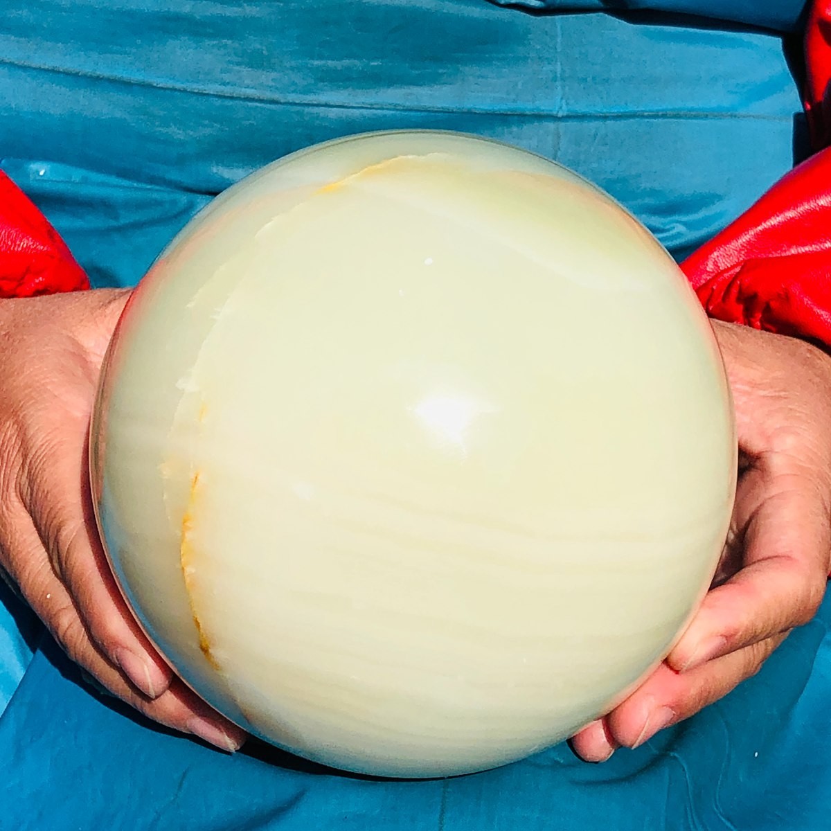 9.81LB Natural Afghan Jade Sphere Polished Crystal Healing Ball Home Reiki