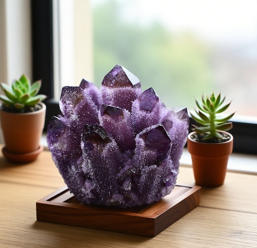 200g+ Natural Rare Large Deep Purple Amethyst Crystal Cluster Mineral Specimens