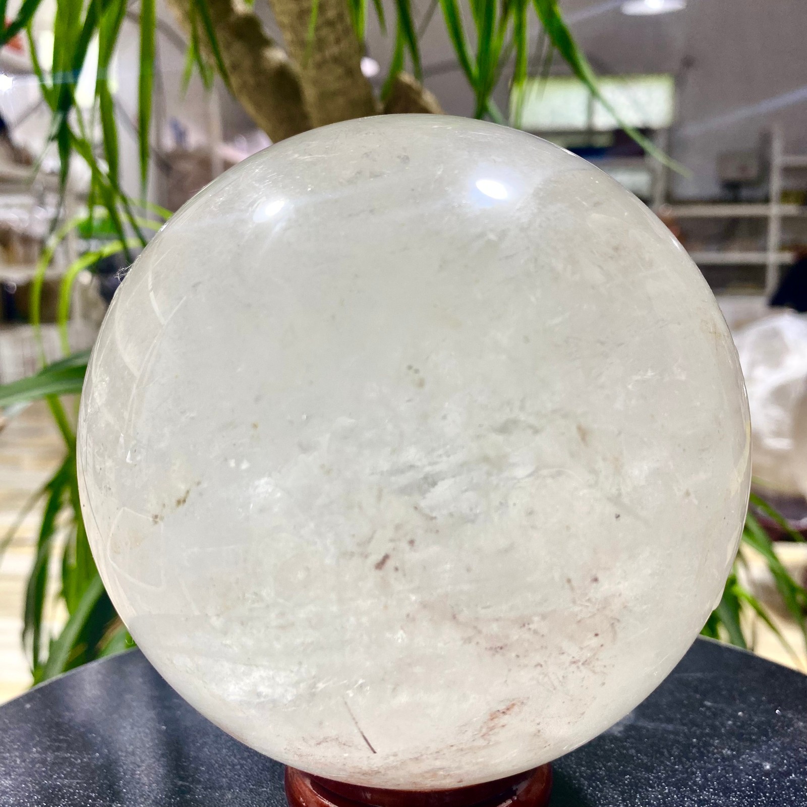 5.29LB white crystal transparent quartz crystal ball Reiki repair