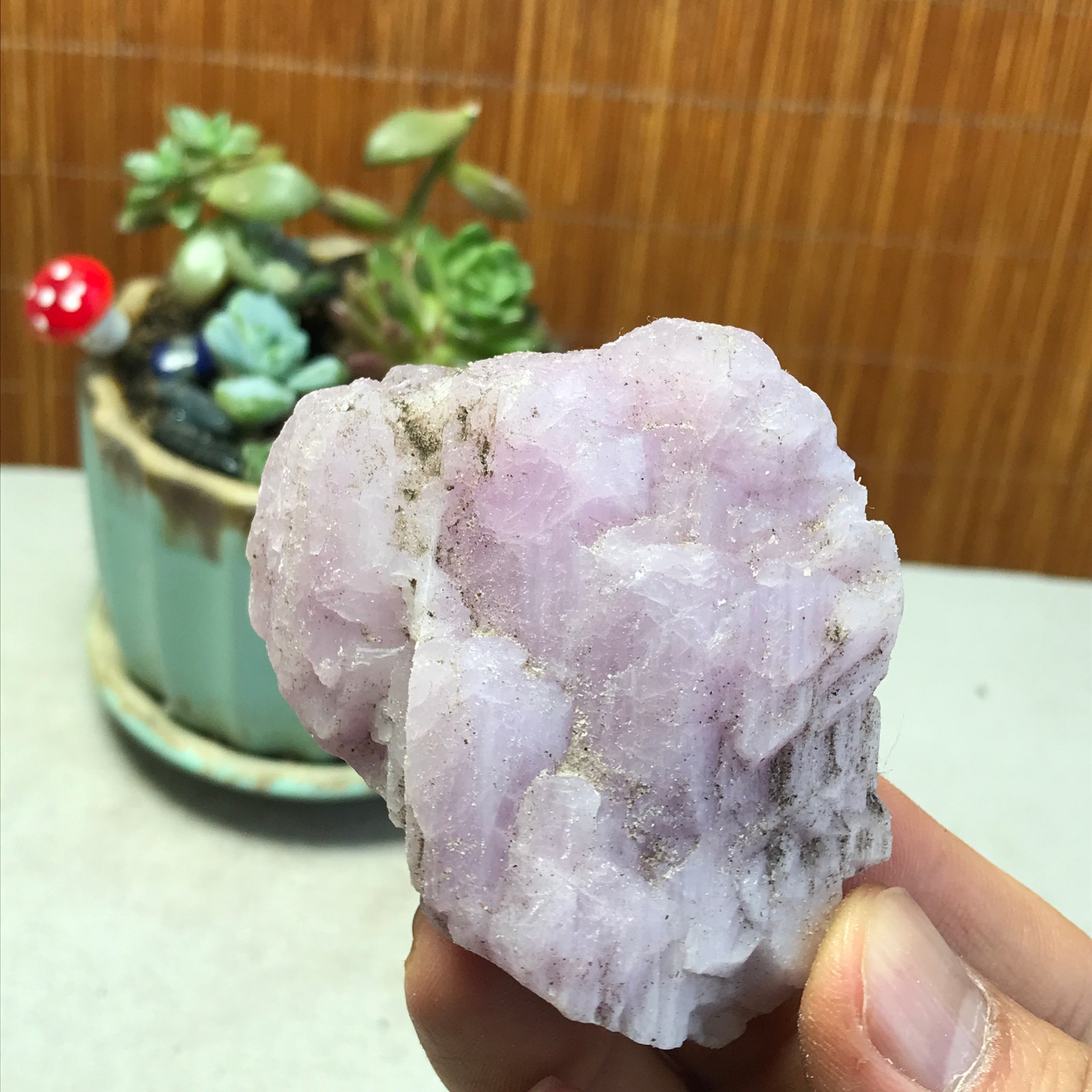 67-48-30mm NATURAL ROUGH KUNZITE PINK SPODUMENE CRYSTALS 115g A5347
