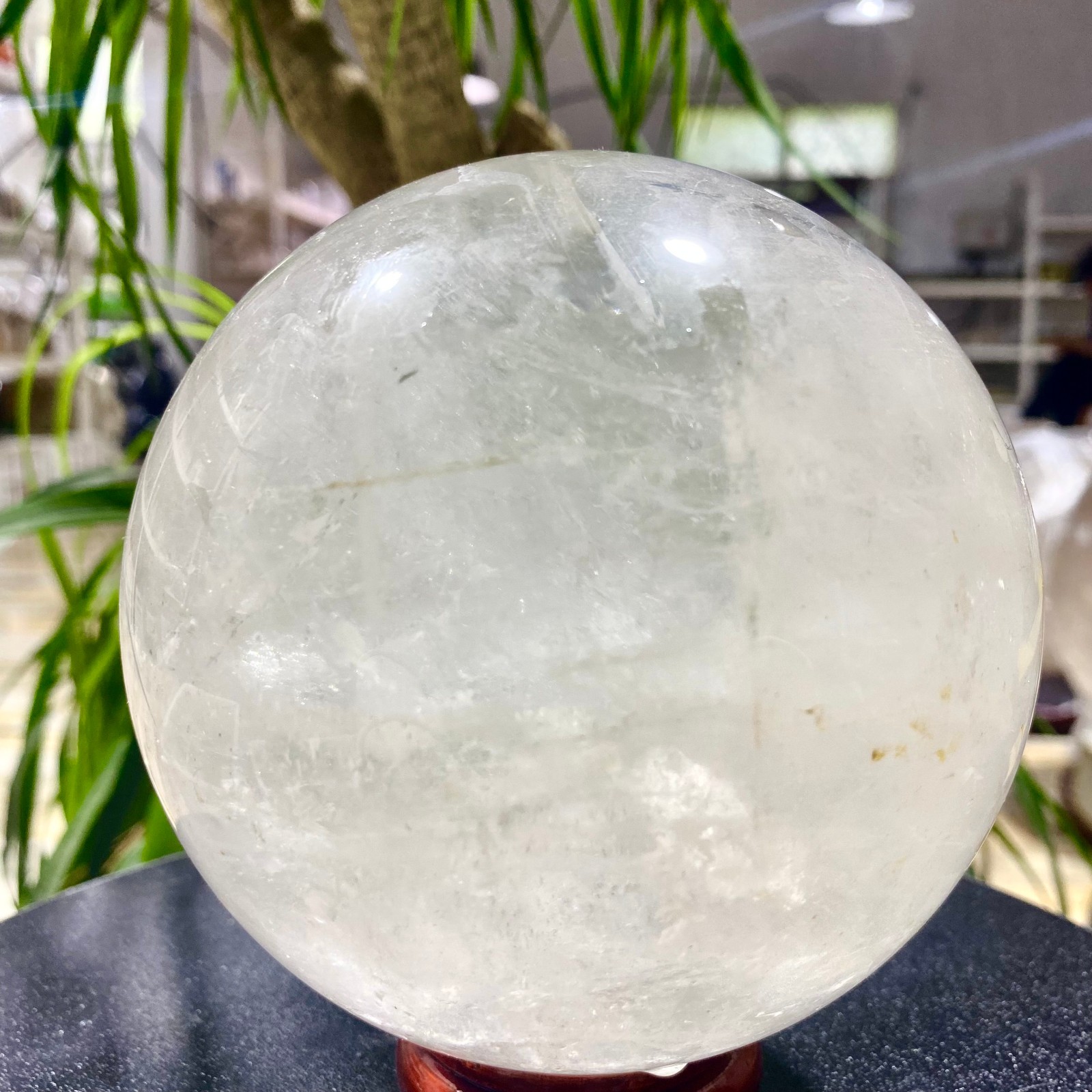 5.29LB white crystal transparent quartz crystal ball Reiki repair