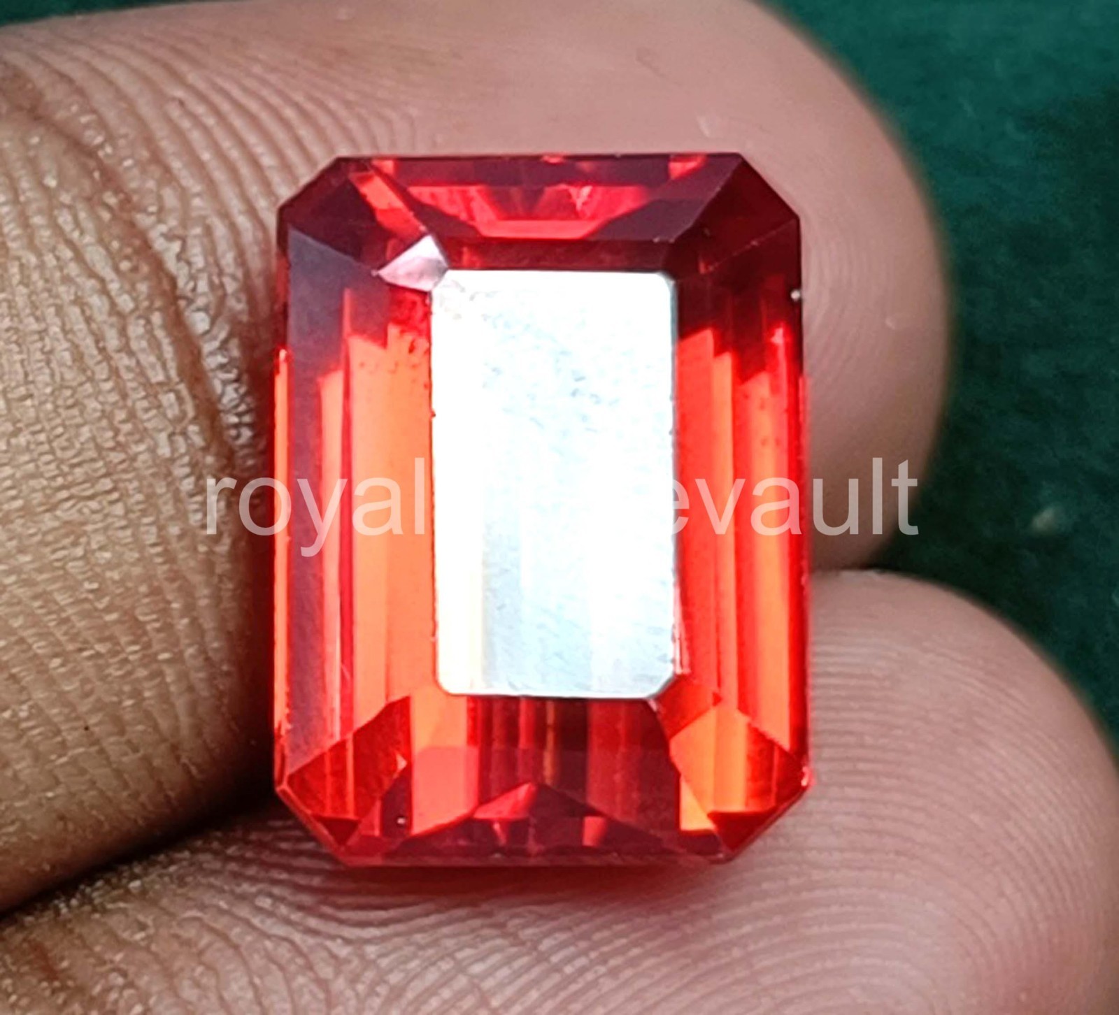 12.30 Ct Natural Orange Sapphire Emerald Shape IGL Certified Loose Gemstone 5AOR