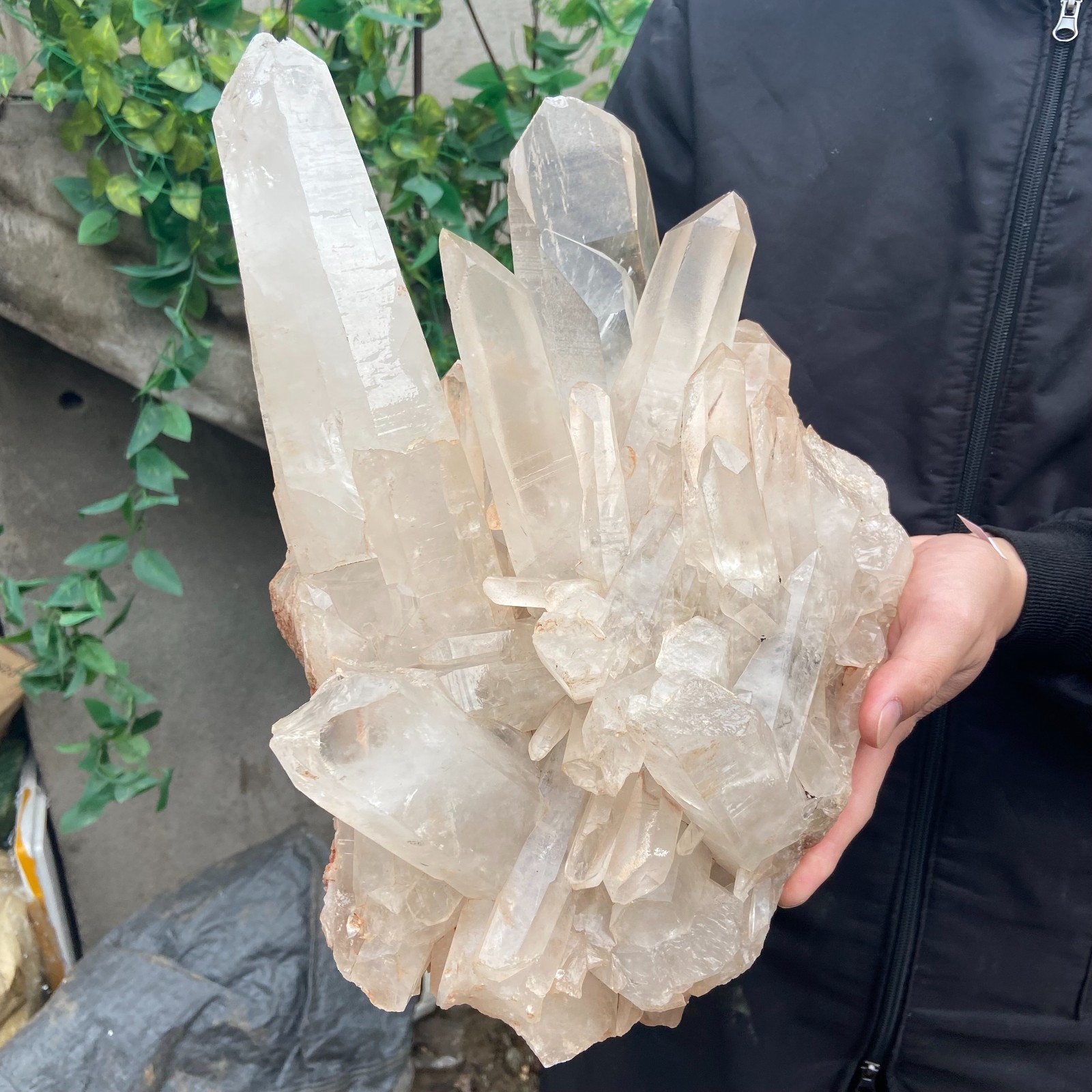29.9lb Natural Clear White Crystal Quartz Cluster Rough Healing Specimen
