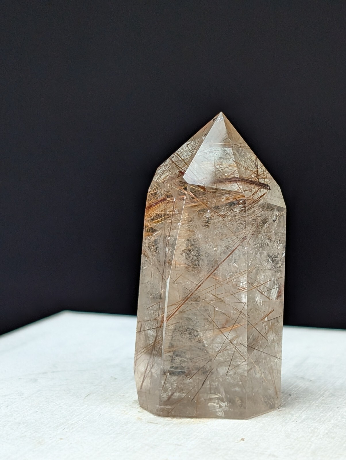 Golden Rutile Tower Rutilated Point Crystal Gemstone Quartz Chakra