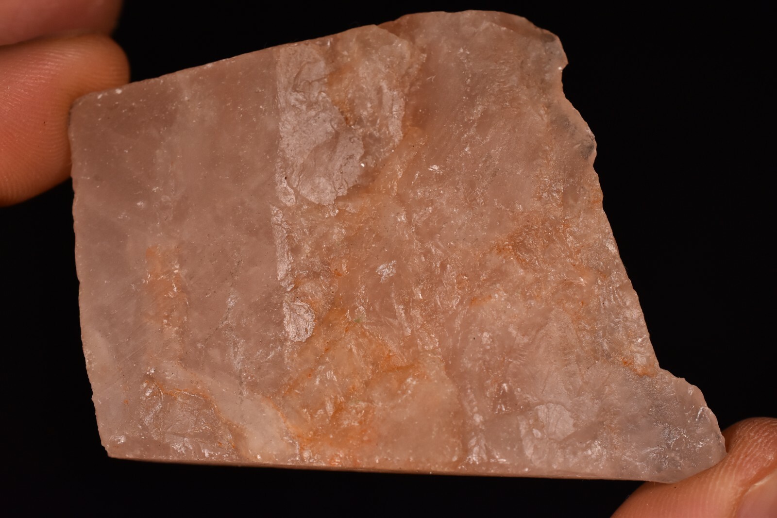 *ROSE QUARTZ* Slab 6.8cm 88g Seer Stone Palm Rough Polished Healing Crystal Love