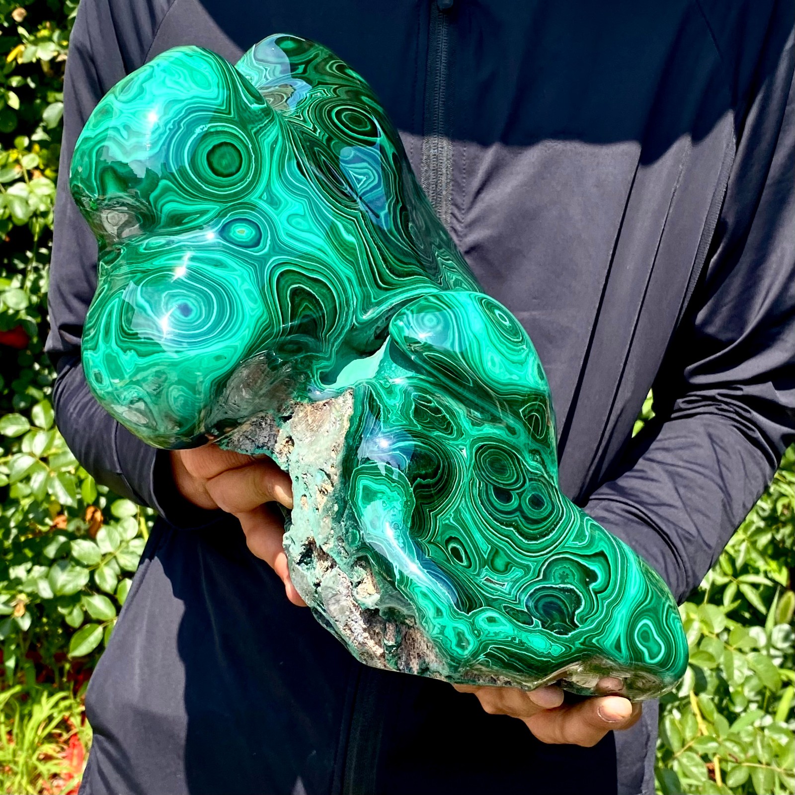 35.2LB Natural Polished Malachite Mineral freeform specimen Reiki Stone Healing