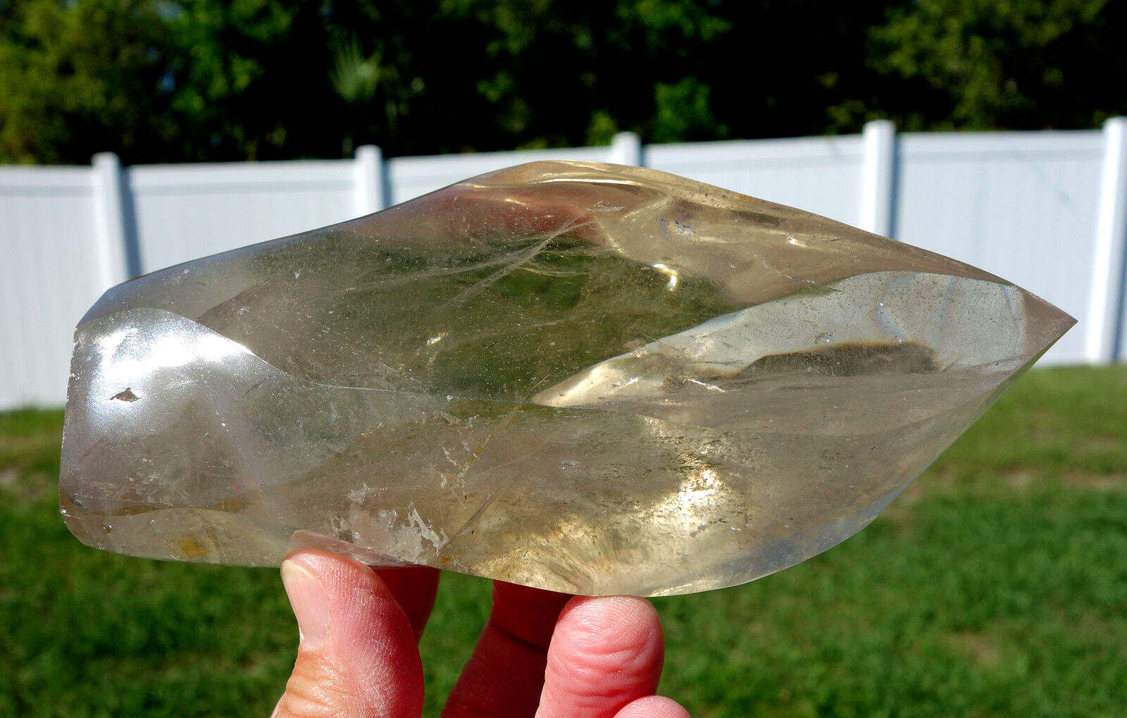 Large CITRINE Quartz Crystal Point Polished Free Form Flame Twist For Sale