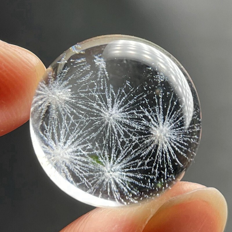 18mm New Find Rare NATURAL PRETTY Fireworks phantom QUARTZ CRYSTAL Sphere BALL