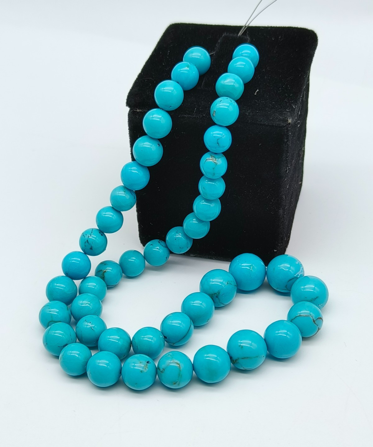 Natural Smooth Turquoise Round Shape Beads A1 Quality Beads For Making Jewelry