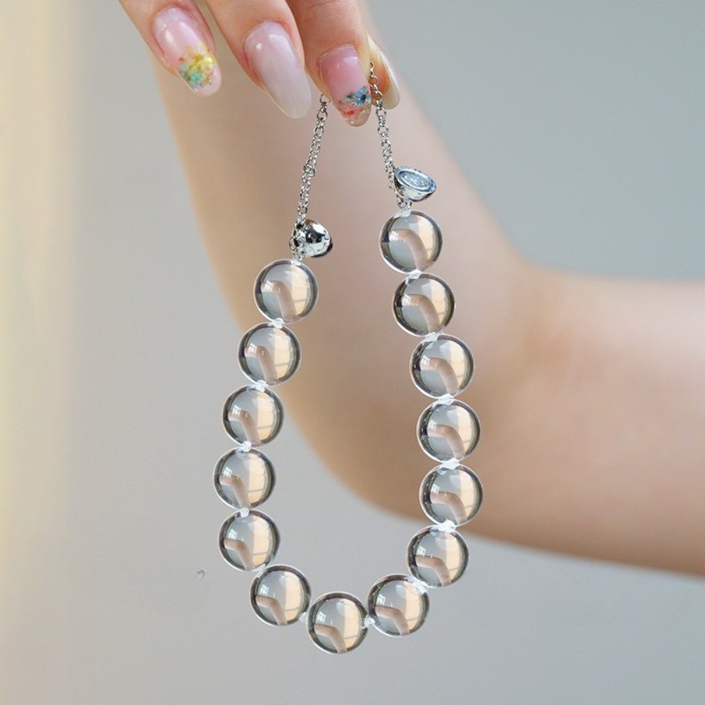 Natural Clear Quartz Crystal Beaded Bracelet Healing Quartz Jewelry Gift