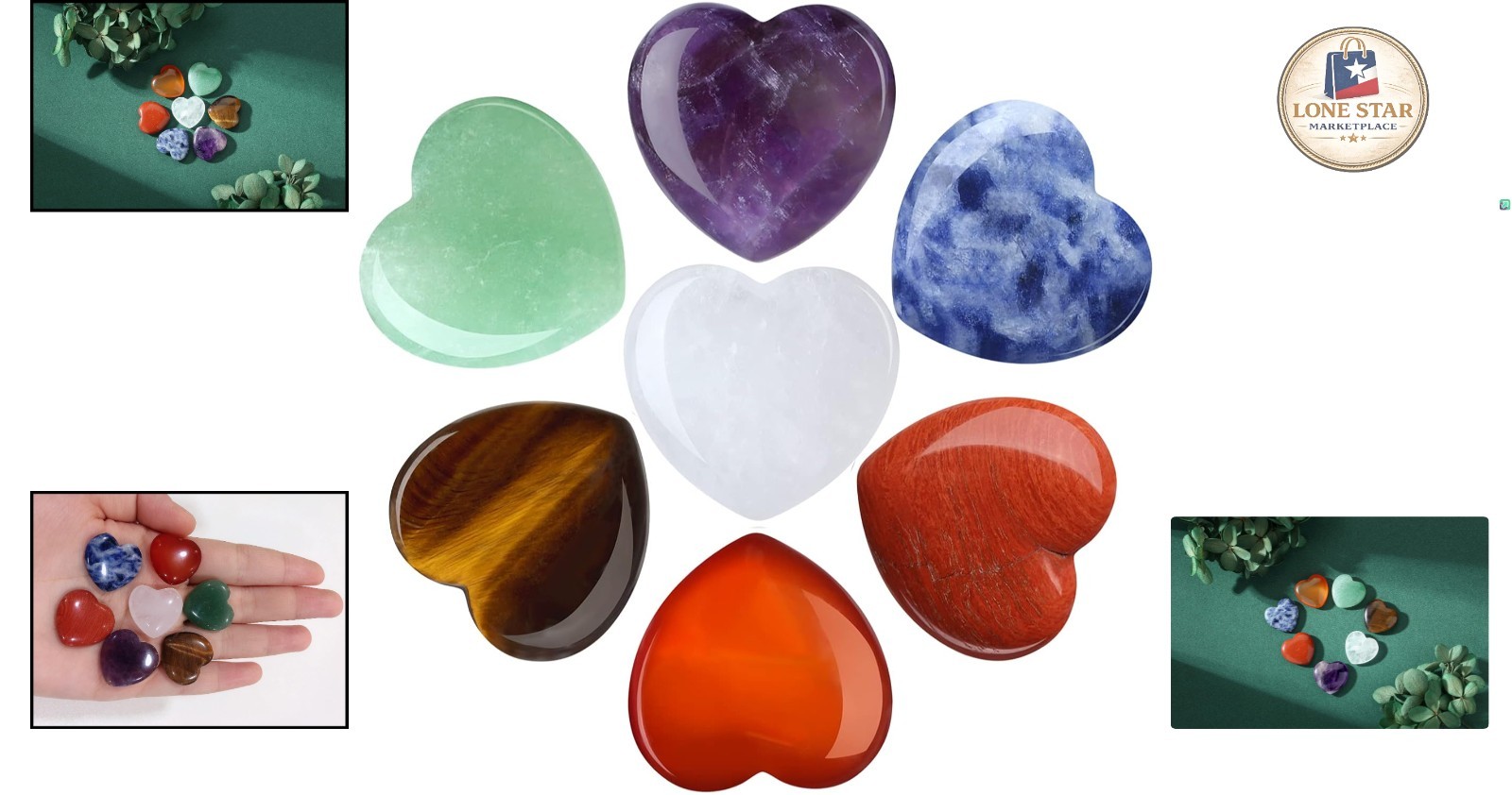 7 Chakra Love Stones Set – Polished Gemstones for Emotion & Balance 0.8 Inches