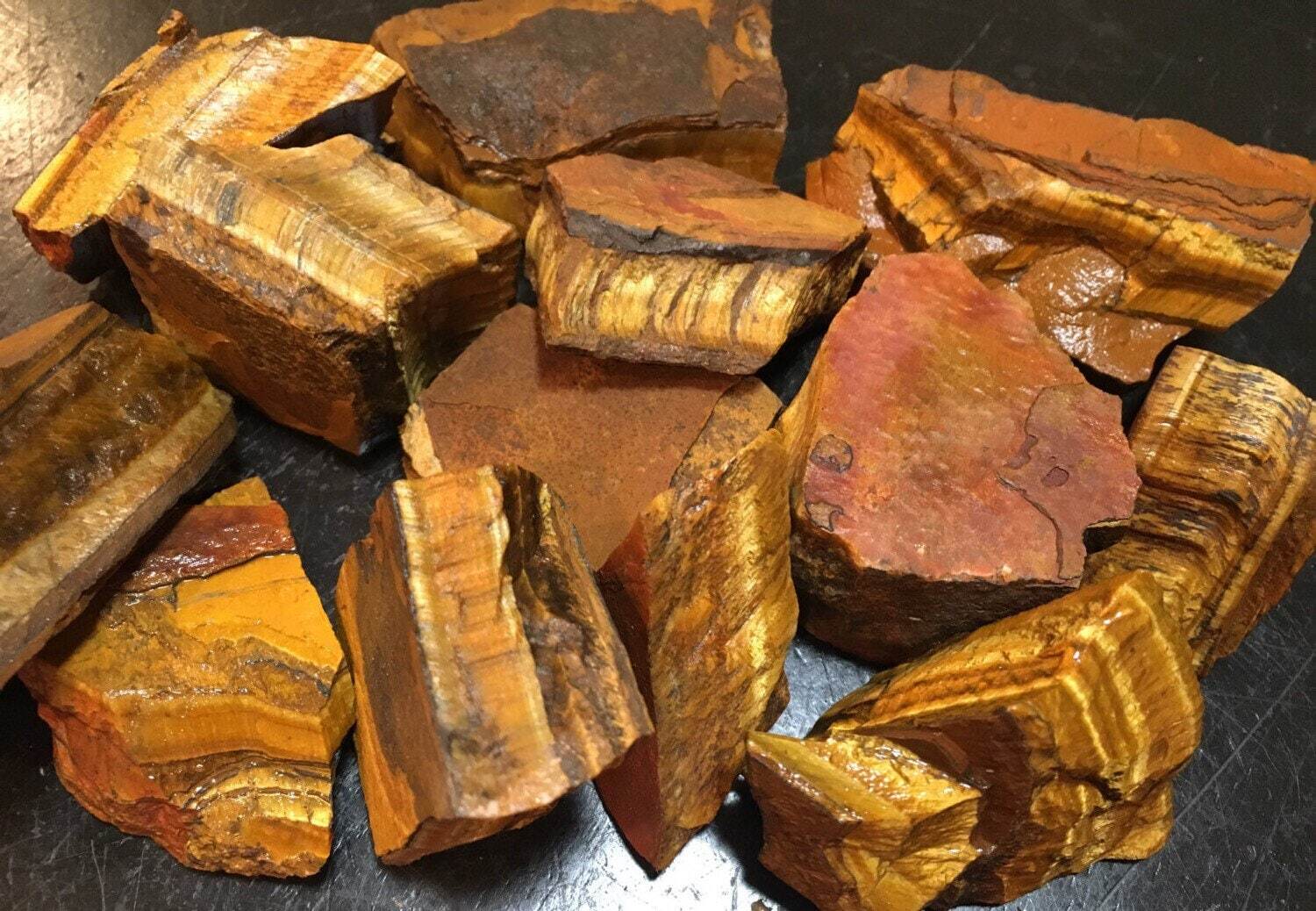 Raw Tigers Eye Stone (1″ – 3″) Natural Gold Tigers Eye Stone from South Africa