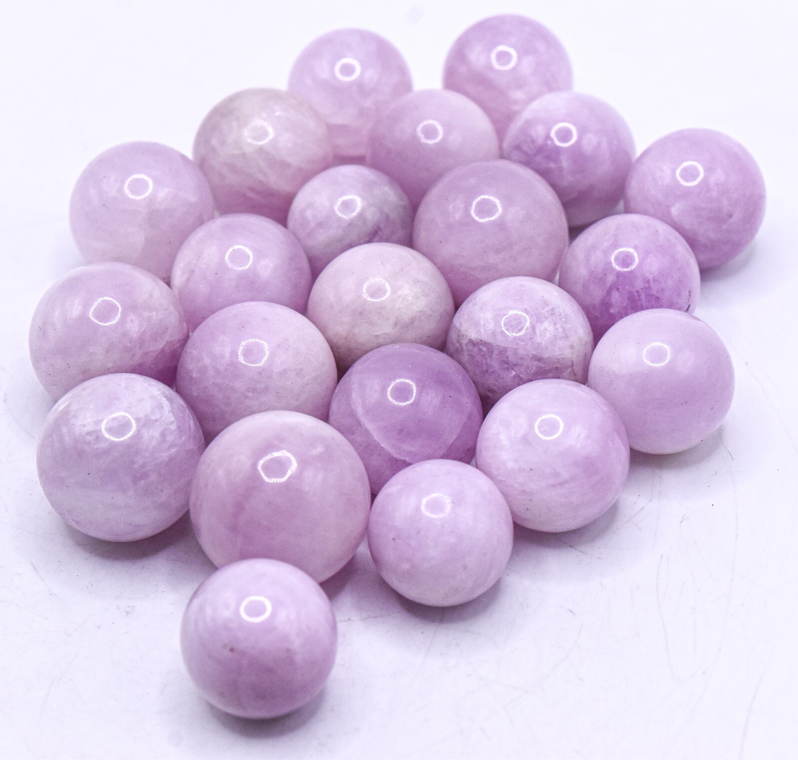 1PC 17mm Lavender Pink Kunzite Sphere Spodumene Crystal Mineral Ball Afghanistan