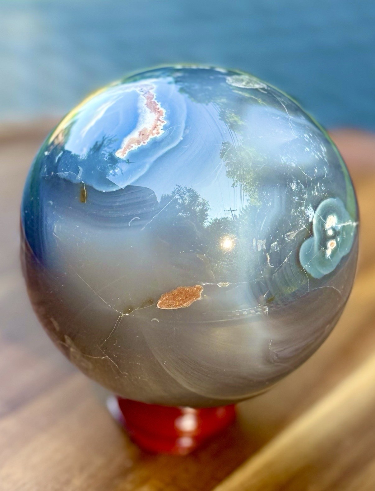 Football Agate Sphere 75mm/600g