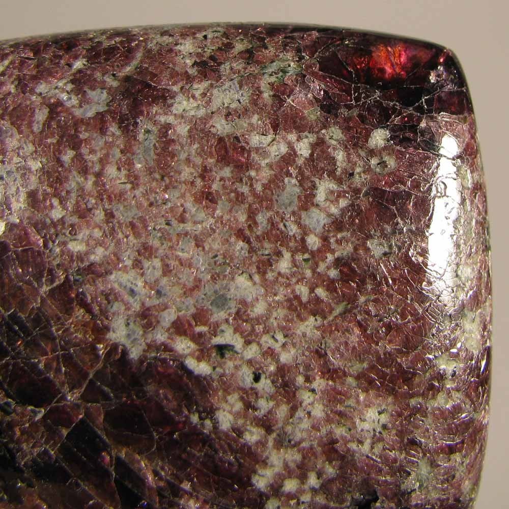 1.8″ Red RHODOLITE GARNET Crystal Polished Palm Stone – India