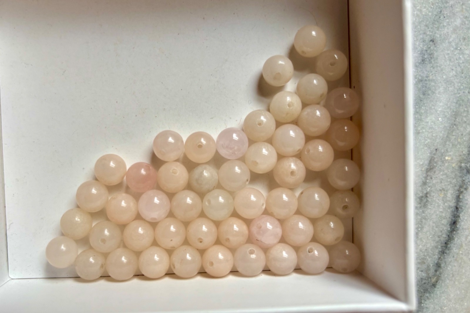 50 pcs Natural Rose Quartz Stone Round Beads 8mm C712