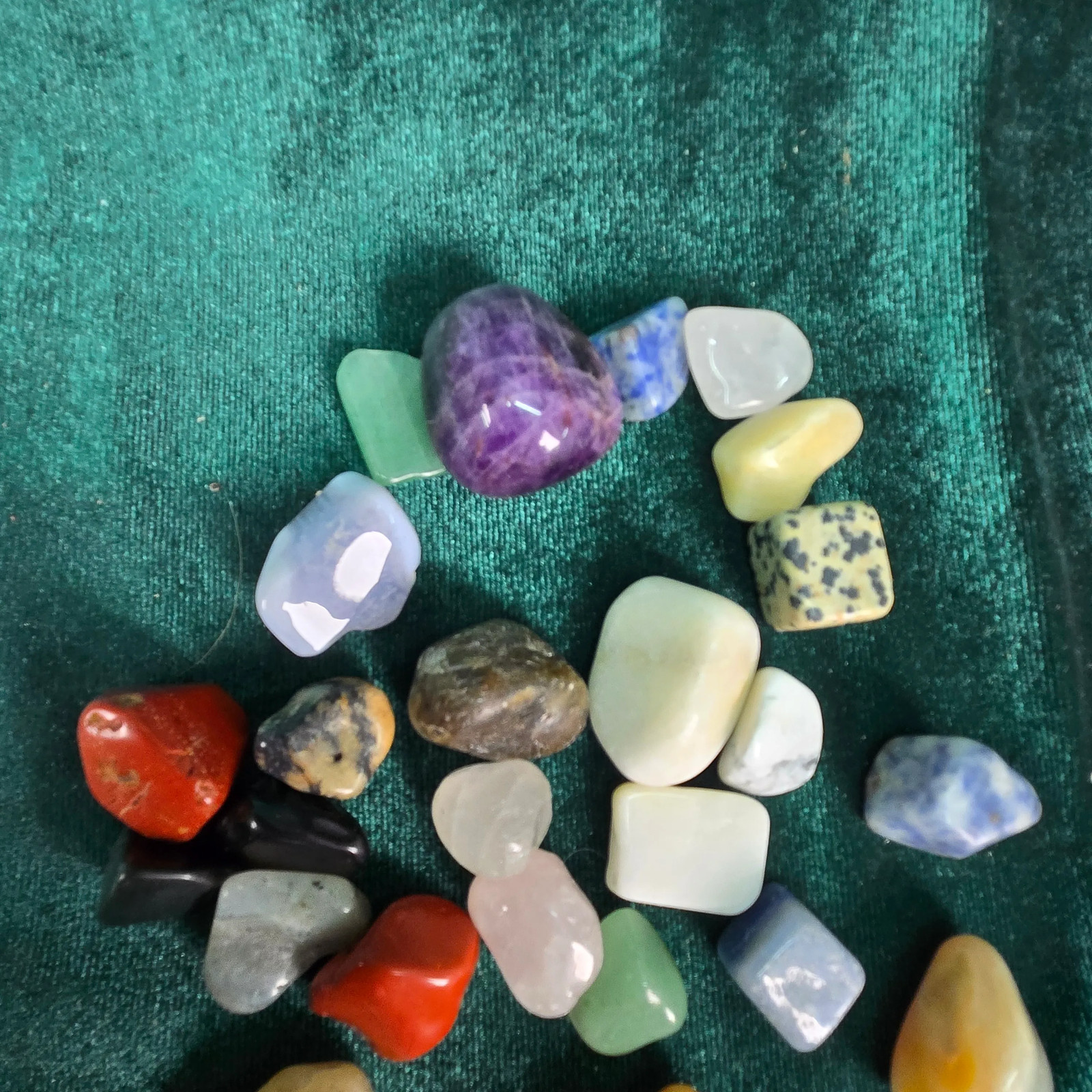 Mixed Tumbled Polished Gemstones Lot .36 oz Natural Stone Rocks Minerals
