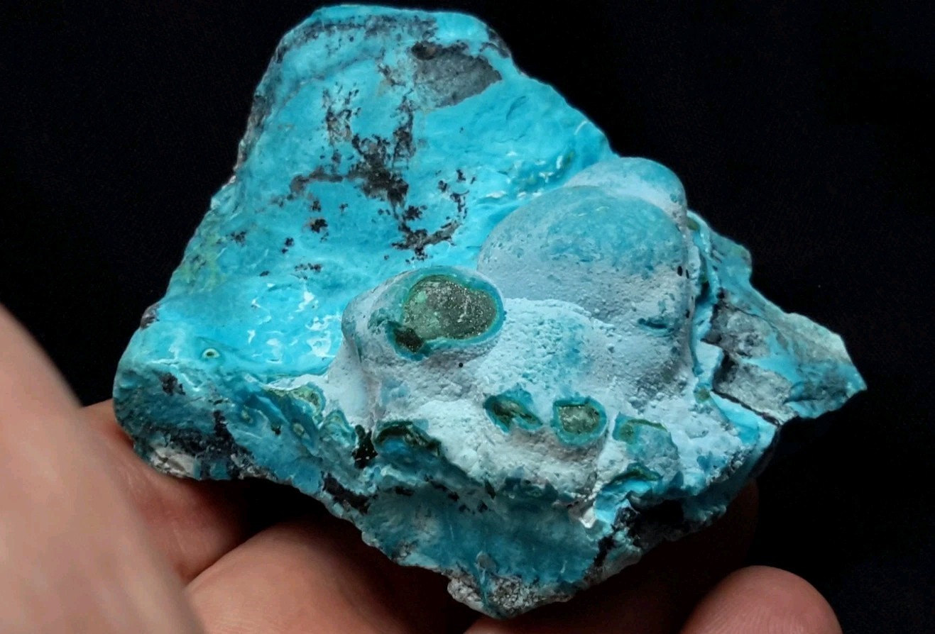 3″ CHRYSOCOLLA on MALACHITE from the Democratic Republic of Congo