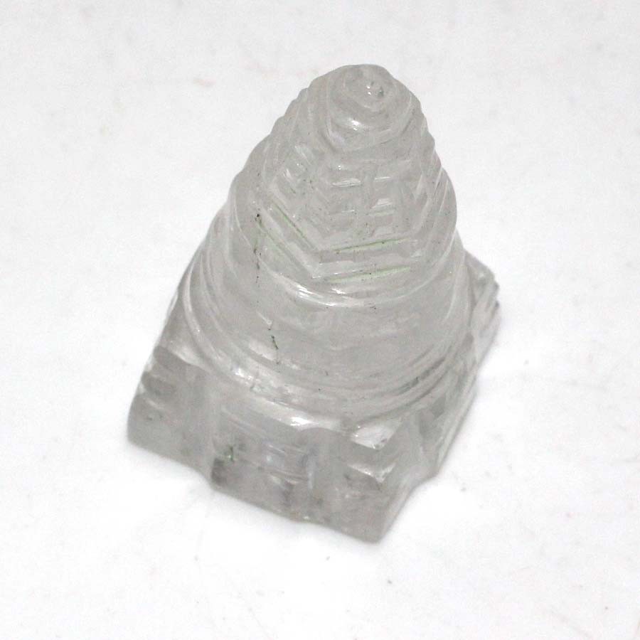 Crystal Topaz Ethnic Carved Shree Yantra Collectable Jewelry 1.5″ JW