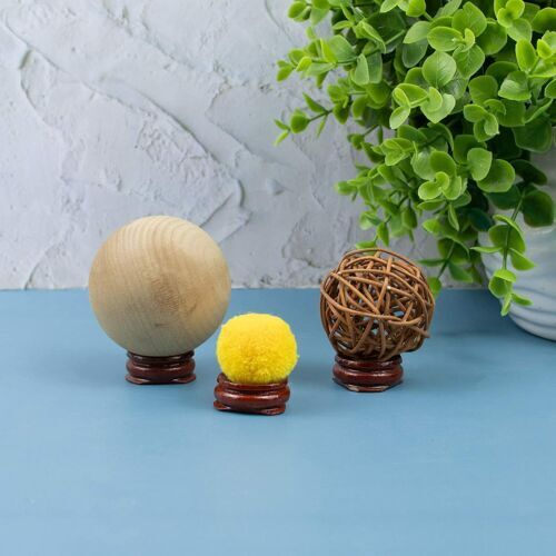 20pcs Wood Display Stand For 20-60MM Crystal Ball Sphere Globe Stone Holder Egg
