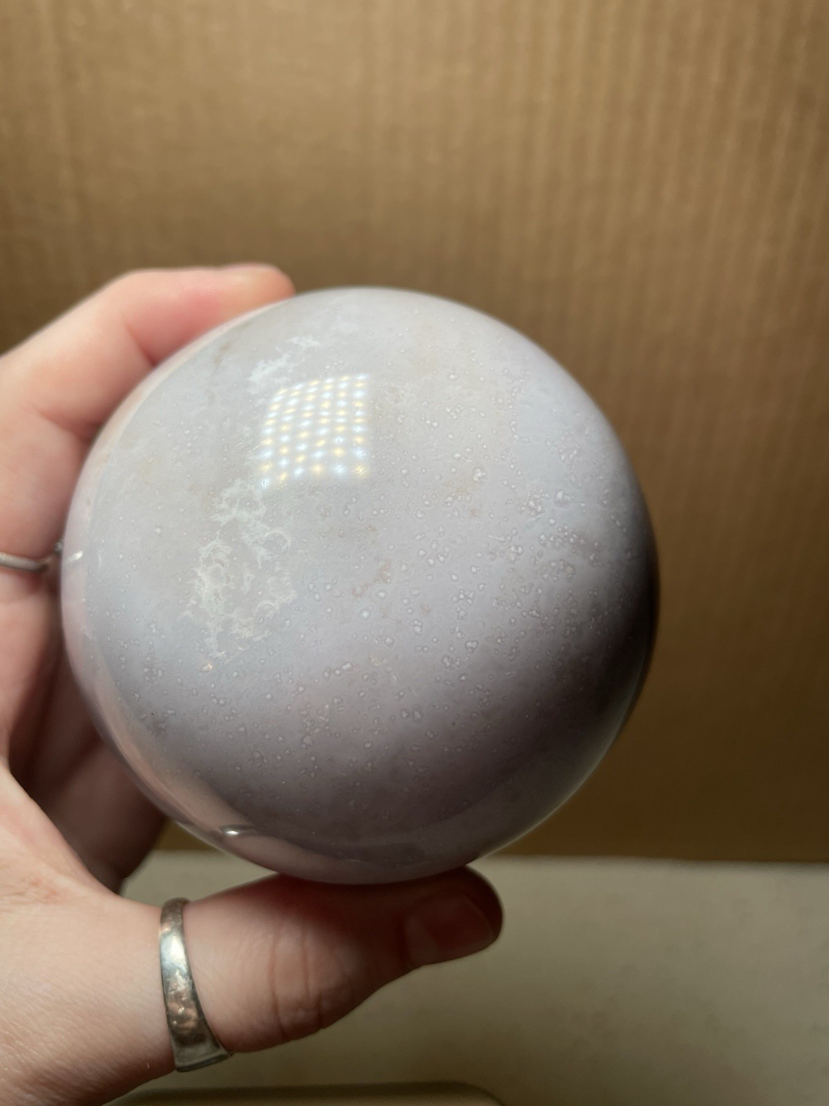 Light Pastel Purple Ocean Jasper Crystal Sphere