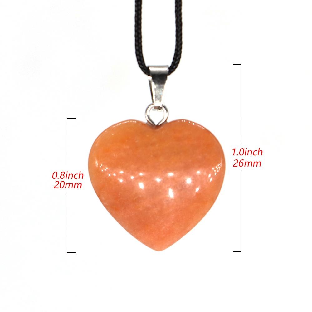 Wholesale 10pcs Assorted Nature Stone Heart Charms Pendants for Jewelry 20mm