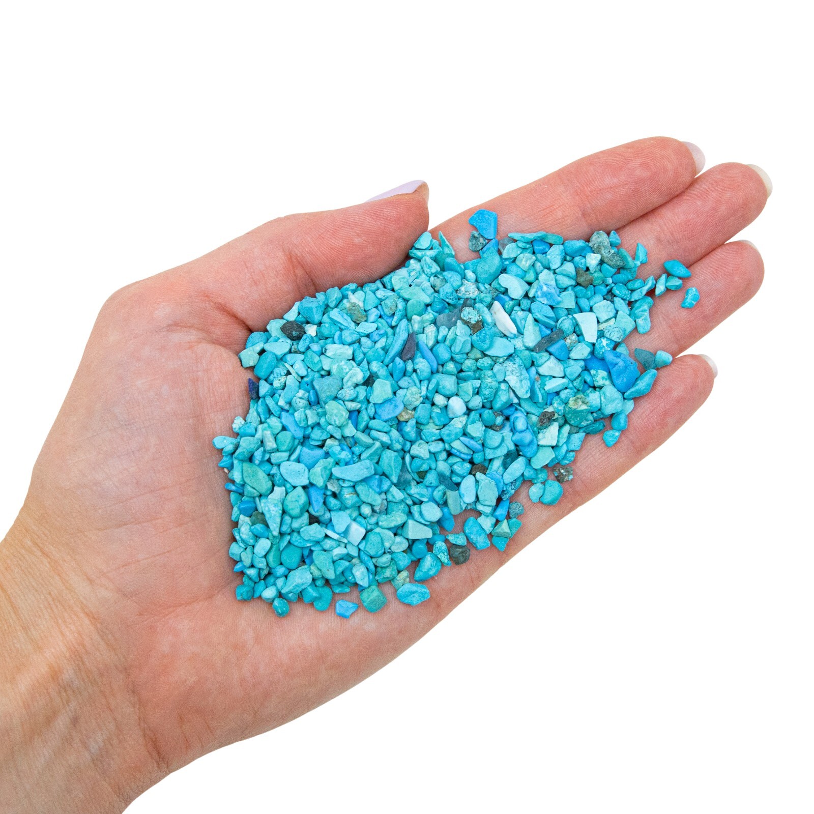 Turquoise Gemstone Chips Nugget No Hole Undrilled Bottles Jewelry Gem Blue Small