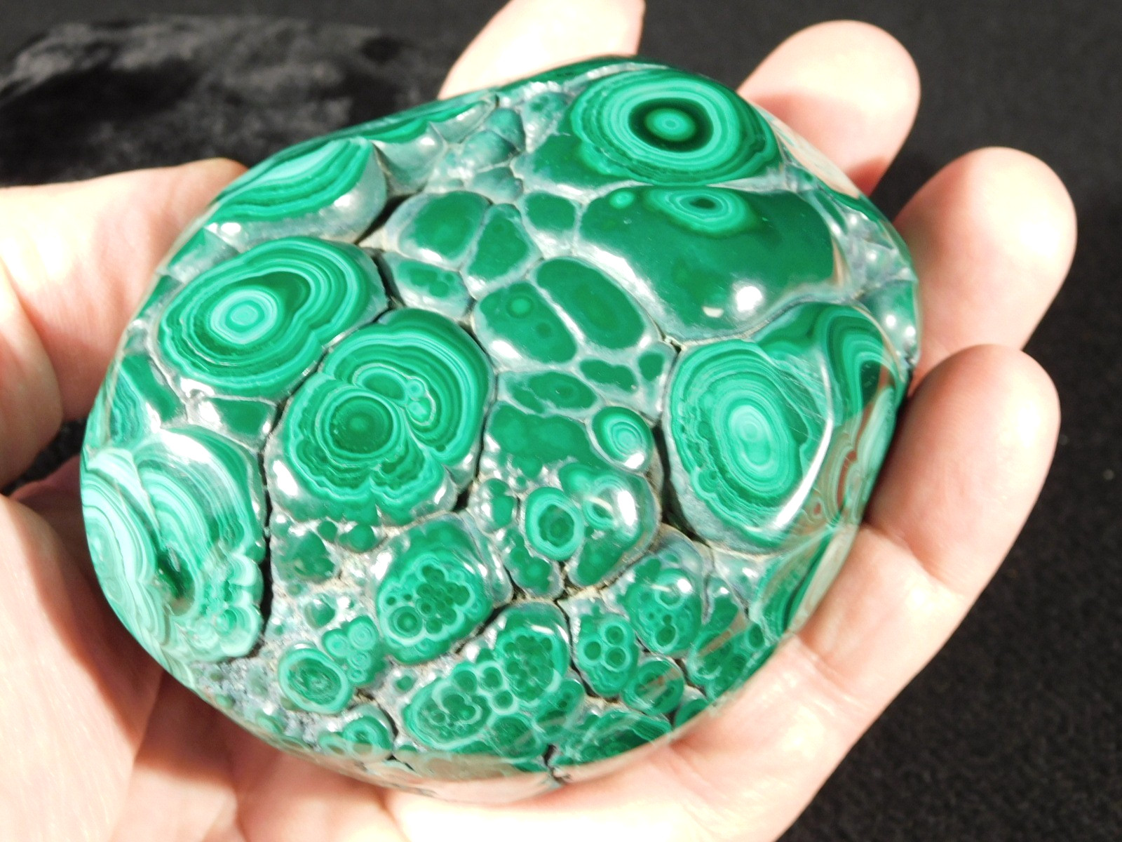 BIG! Polished Deep GREEN Malachite STALACTITE or Stalagmite w/Stand Congo 603gr