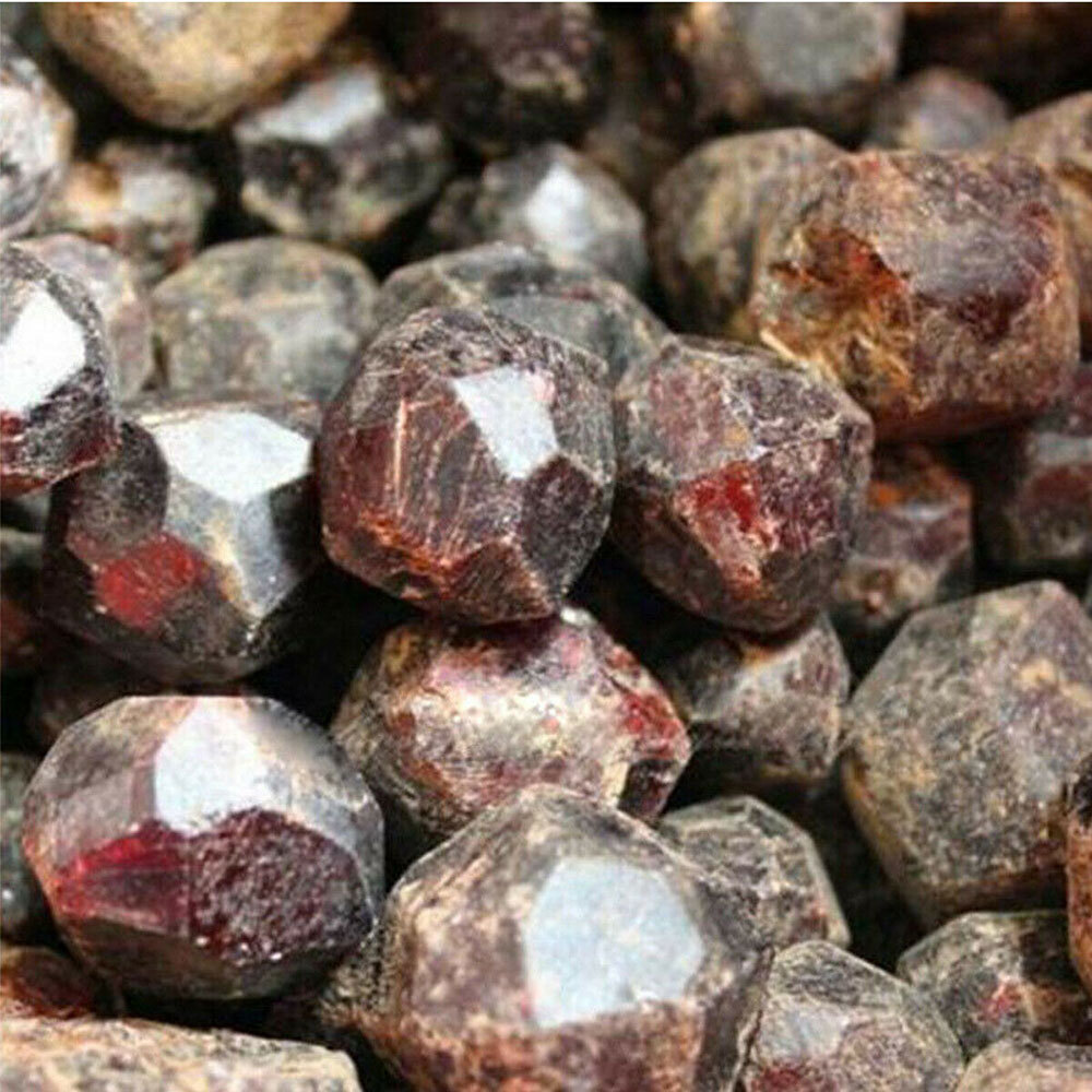 2x 3-4cm Raw Natural Mineral RED Pyrope Garnet Crystal Gemstone Rough DIY 100g+