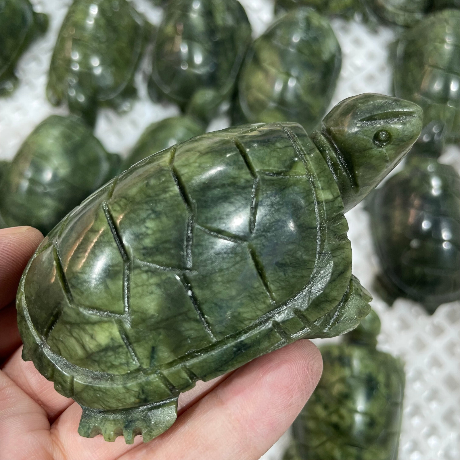 1pcs wholesale Rare Afghan jade carved turtle statue House garden decor