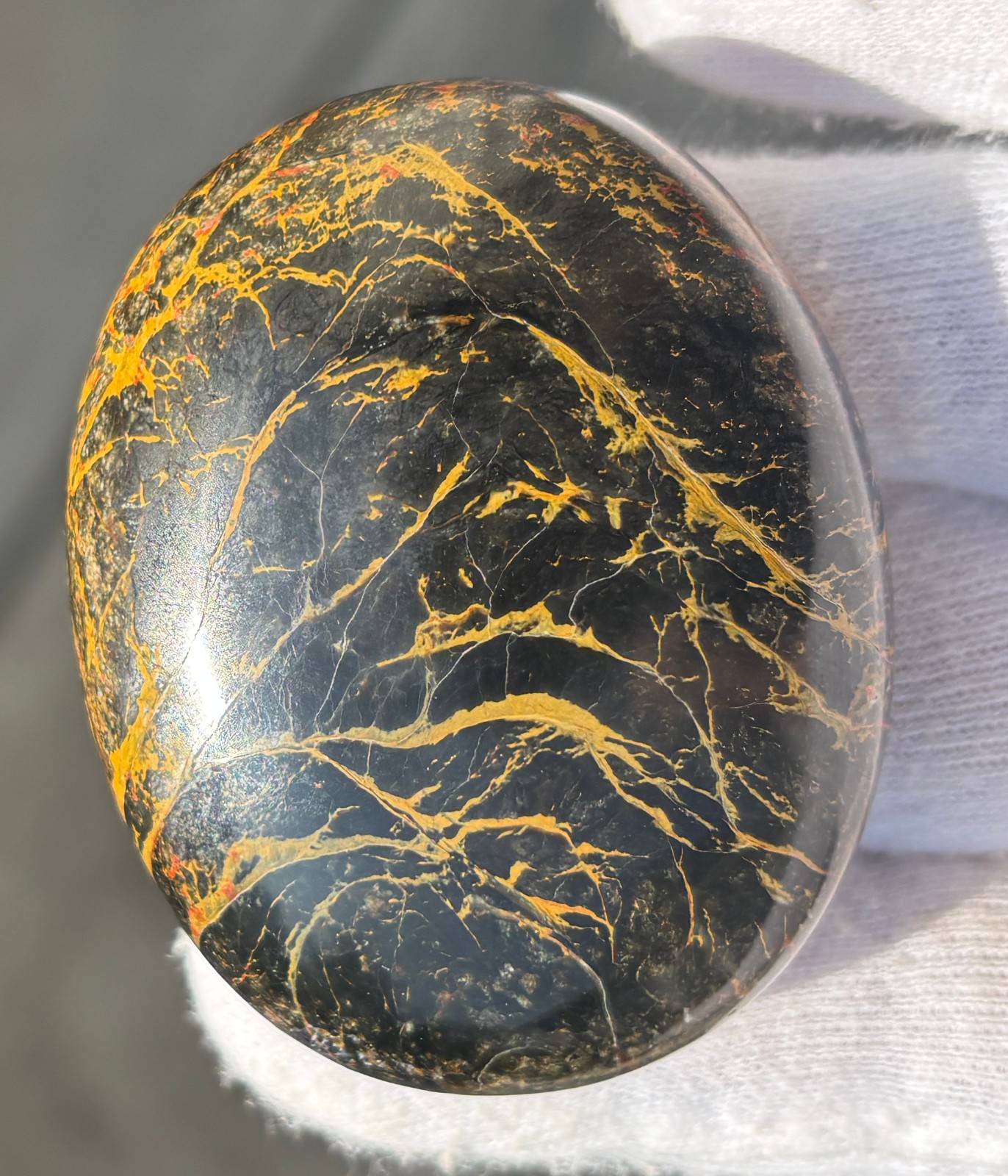 LOT MULTI-COLORED MARCASITE/MIZONE OPAL/SHEEN OBSIDIAN PALMSTONES PALM STONE