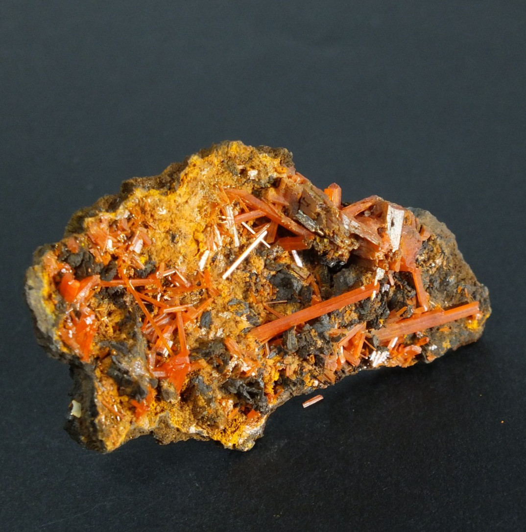 Crocoite Crystals. Adelaide Mine Dundas. Tasmania Australia (EA12007)