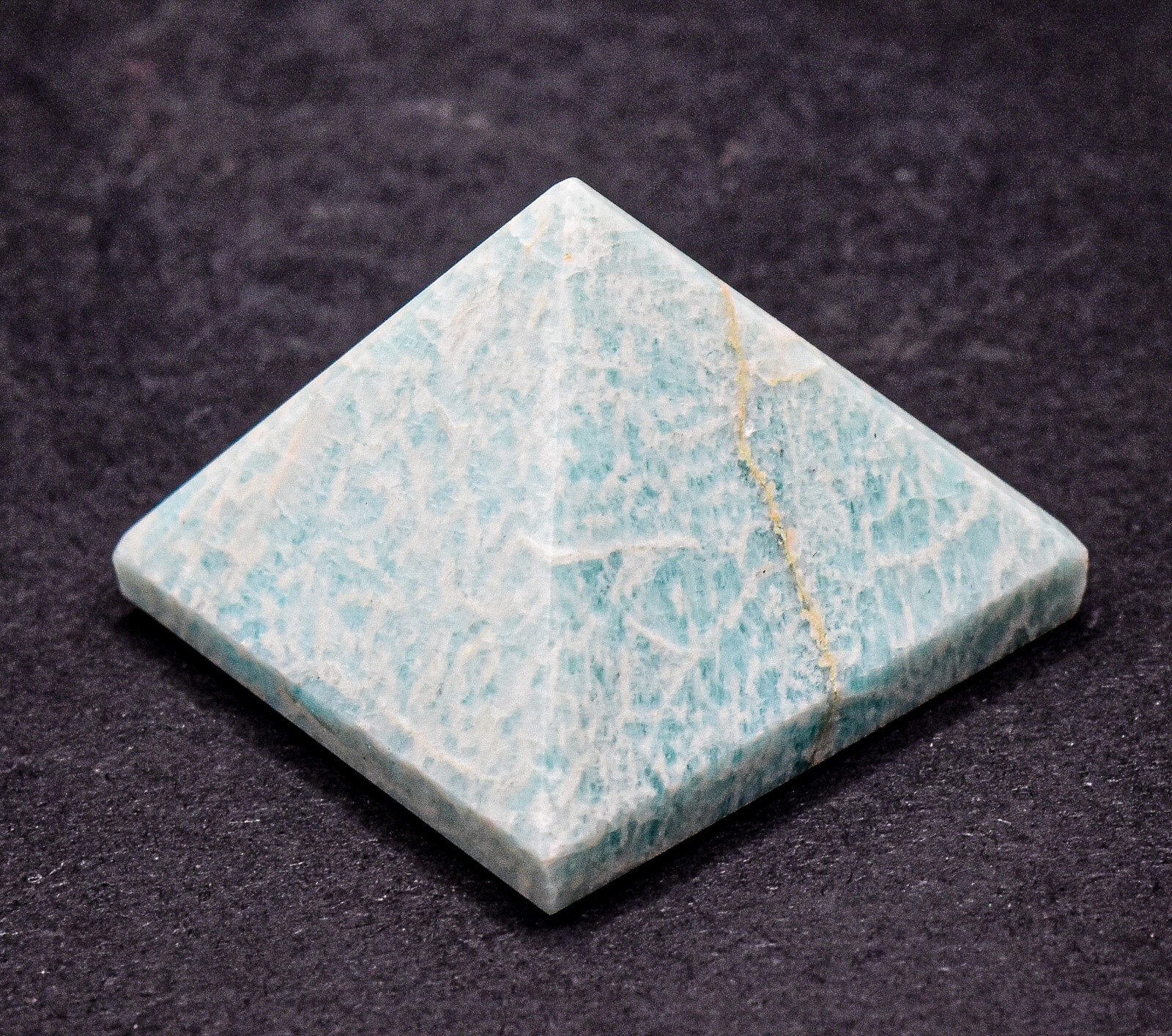 34mm Amazonite Pyramid Polished Natural Feldspar Gemstone Crystal Mineral India