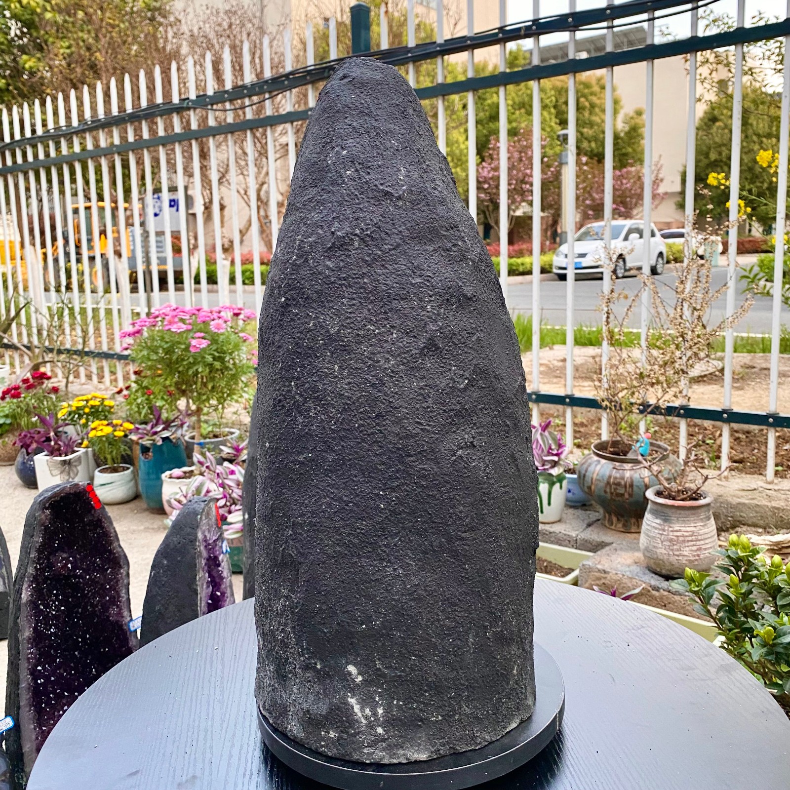 46LB Natural Amethyst Geode Quartz Crystal Cluster Cathedral Energy healing