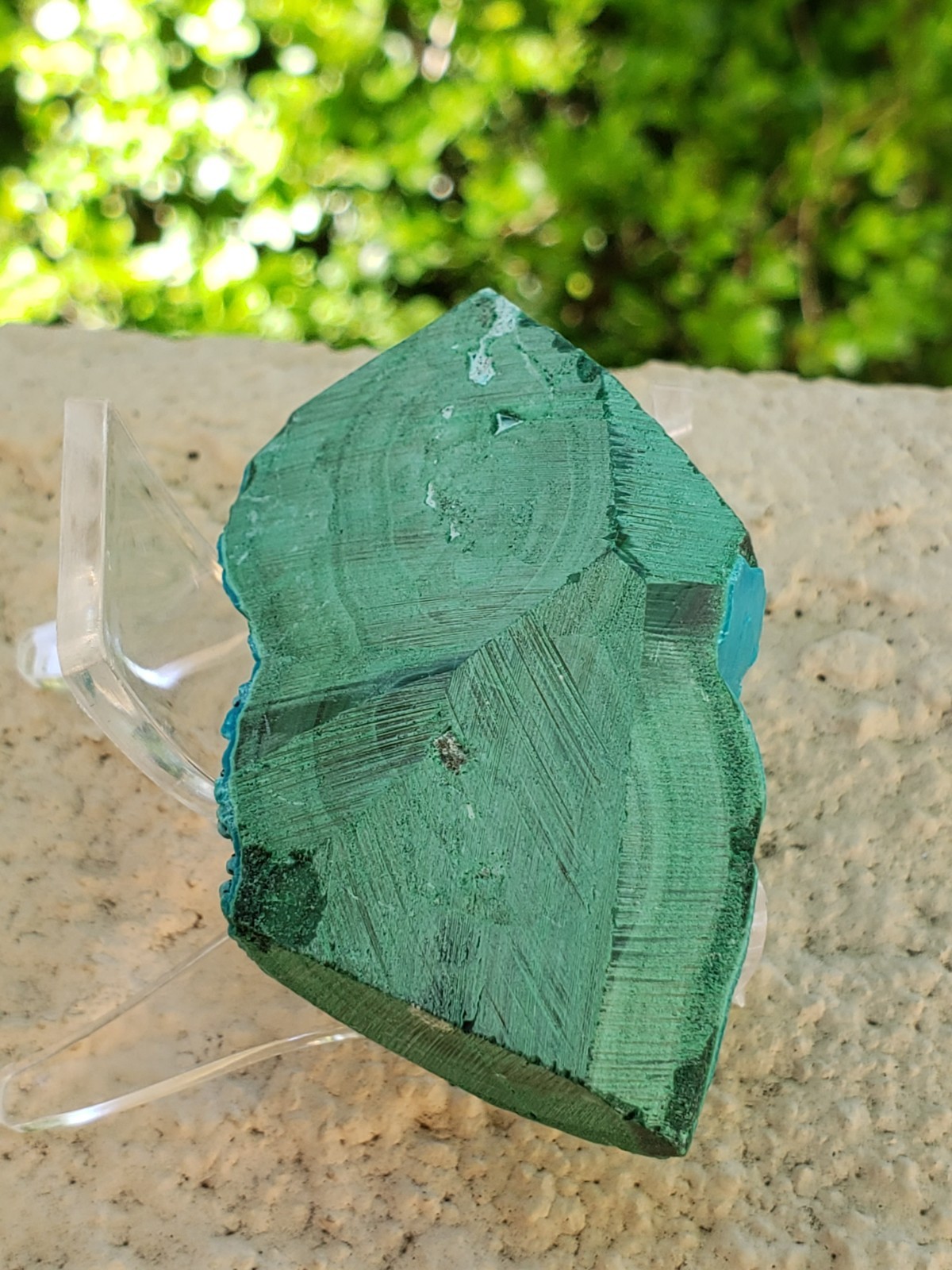 Malachite with Chrysocolla Mineral Velvet Unpolished Crystal Specimen, 86g